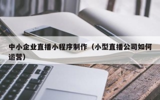 漯河中小企业直播小程序制作（小型直播公司如何运营）